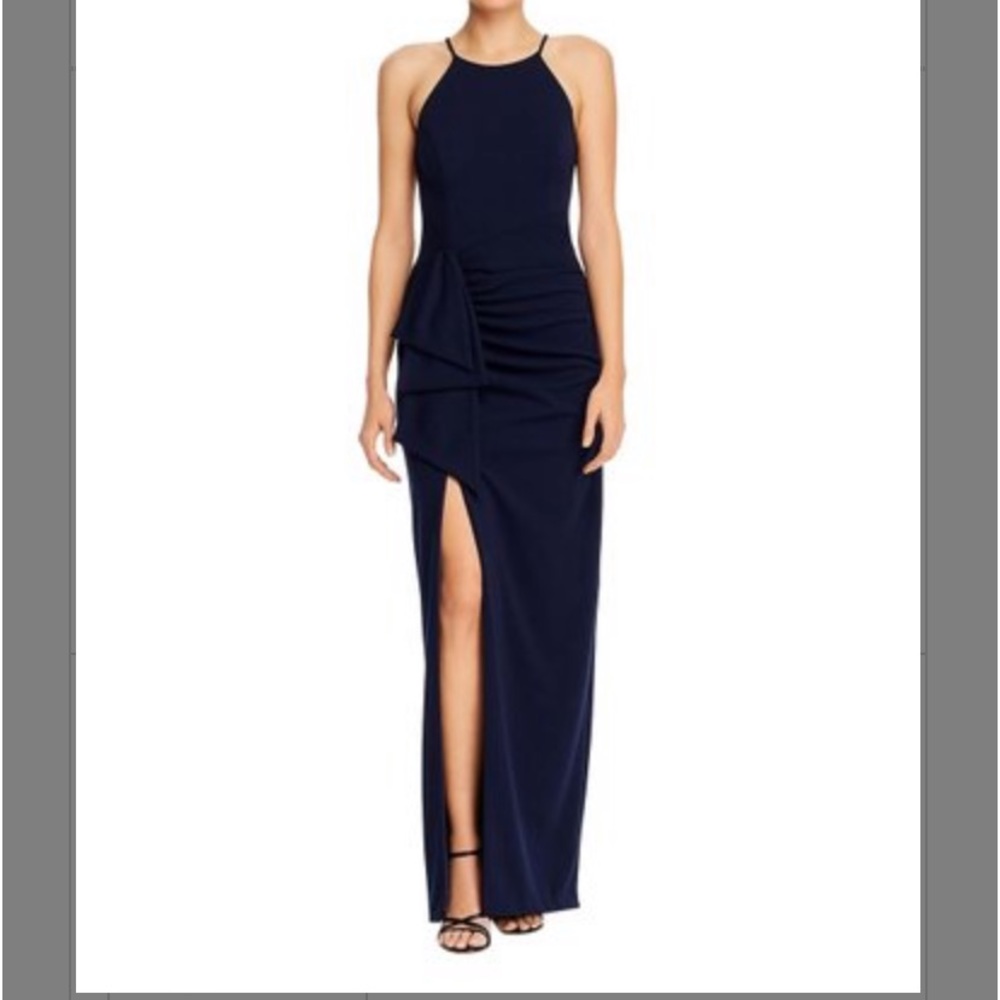 Aqua Midnight Blue Wedding Gown